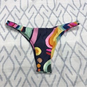 NWOT triya swim cheeky bottom geo print
